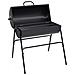 Barbecue a Barile 2 Griglie di Cottura Nero 80x95x90 cm Acciaio - Foto miniatura 1