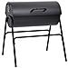 Barbecue a Barile 2 Griglie di Cottura Nero 80x95x90 cm Acciaio - Foto miniatura 2