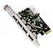 APPPCIE4P, PCIe, USB 3.0, Full-height, Windows 7 Home Basic, Windows 7 Home Basic x64, Windows 7 Home Premium, Windows 7 Home Premium x64, , Nero, Argento - Foto miniatura 2