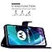 Custodia Compatibile Con Motorola Moto G71 5g In Lilla Scuro Fiore - Coperchio Protettivo In Design Floreale Con Chiusura Magnetica, Funzione Stand E Slot Per Carte - Foto miniatura 3