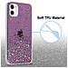 Custodia Compatibile Con Apple Iphone 11 Pro Max In Viola Con Glitter - Coperchio Protettivo In Silicone Tpu Flessibile Con Glitter Scintillanti - Foto miniatura 4