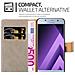 Custodia Compatibile Con Samsung Galaxy A7 2017 In Marrone Cappuccino - Coperchio Protettiva Con Chiusura Magnetica, Funzione Stand E Tasca Per Le Carte - Foto miniatura 4