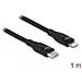 Cavo dati e cavo di ricarica USB Type-C per Lightning per iPhone, iPad e iPod da nero 1 m MFi - Foto miniatura 2