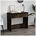 Tavolo Consolle Rovere Fumo 89x41x76,5 cm in Acciaio - Foto miniatura 1
