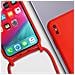 Cover Semirigida Per Iphone X / Xs Cordino Nylon Intrecciato 80 Cm Rossa - Foto miniatura 5