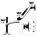 Dm651x2 Supporto Monitor - Supporto Per 1 Monitor Fino A 27” - Vesa 75/100 - Portata 8 Kg - Regolabile In Altezza - Inclinabile -90° +85° - Rotabile Di 360° - Foto miniatura 3