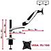 Dm651x2 Supporto Monitor - Supporto Per 1 Monitor Fino A 27” - Vesa 75/100 - Portata 8 Kg - Regolabile In Altezza - Inclinabile -90° +85° - Rotabile Di 360° - Foto miniatura 4