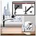 Dm651x2 Supporto Monitor - Supporto Per 1 Monitor Fino A 27” - Vesa 75/100 - Portata 8 Kg - Regolabile In Altezza - Inclinabile -90° +85° - Rotabile Di 360° - Foto miniatura 6