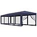 Tenda Per Feste Con 10 Pareti Laterali In Rete Blu 3x12 M Hdpe - Foto miniatura 2