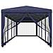 Tenda Per Feste Con 10 Pareti Laterali In Rete Blu 3x12 M Hdpe - Foto miniatura 3