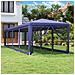 Tenda Per Feste Con 10 Pareti Laterali In Rete Blu 3x12 M Hdpe - Foto miniatura 1