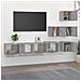 Mobile Porta Tv A Parete Grigio Sonoma In Legno Multistrato - Foto miniatura 3