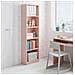 Libreria Pomona, Mobile Portalibri Alta A 5 Ripiani, Scaffale Da Ufficio O Cameretta, Scaffale Moderno Con Scomparti, 52x25h80 Cm, Rosa - Foto miniatura 1
