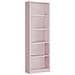Libreria Pomona, Mobile Portalibri Alta A 5 Ripiani, Scaffale Da Ufficio O Cameretta, Scaffale Moderno Con Scomparti, 52x25h80 Cm, Rosa - Foto miniatura 2