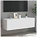 Mobile Tv A Parete Con Luci Led Bianco 100x35x31 Cm - Foto miniatura 1