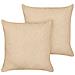 Set Di 2 Cuscini Leuzea Bouclé 60 X 60 Cm Beige Sabbia Tinta Unita - Foto miniatura 4