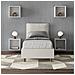 Letto Contenitore Imbottito 80x200 Similpelle Bianco Antea - Foto miniatura 3