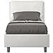 Letto Contenitore Imbottito 80x200 Similpelle Bianco Antea - Foto miniatura 1