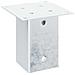 Basi per Pali Quadrate 12 pz Argento 81x81 mm Acciaio Zincato - Foto miniatura 4
