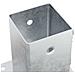 Basi per Pali Quadrate 12 pz Argento 81x81 mm Acciaio Zincato - Foto miniatura 5