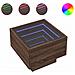 Tavolino con LED Rovere Marrone 40x40x30cm in Legno Multistrato - Foto miniatura 1