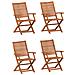 Sedie Giardino Pieghevoli 4 Pz 57x66x95cm Legno Massello Acacia - Foto miniatura 2