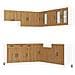 Set Mobili Da Cucina 11 Pz Kalmar Rovere Artigianale Truciolato - Foto miniatura 2