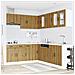 Set Mobili Da Cucina 11 Pz Kalmar Rovere Artigianale Truciolato - Foto miniatura 3