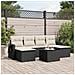 Set Divani Da Giardino Con Cuscini 7pz Nero Polyrattan - Foto miniatura 1