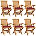 Sedie Giardino Con Cuscini Rosso Vino 6 Pz Legno Massello Teak - Foto miniatura 2