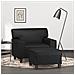 Poltrona con Poggiapiedi Nero 60 cm in Similpelle - Foto miniatura 2