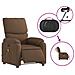 Poltrona Massaggiante Reclinabile Elettrica Marrone in Tessuto - Foto miniatura 6