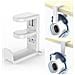 Supporto Per Cuffie Con Morsetto Da Scrivania, Supporto Per Cuffie Rotante A 360° White - Foto miniatura 2