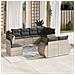Set Divano da Giardino 8pz con Cuscini Grigio Chiaro Polyrattan - Foto miniatura 2