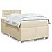 Giroletto a Molle con Materasso Crema 120x190 cm in Tessuto - Foto miniatura 2