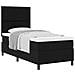 Letto con rete con materasso nero singolo in tessuto - Foto miniatura 1