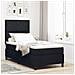 Letto con rete con materasso nero singolo in tessuto - Foto miniatura 2