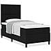 Letto con rete con materasso nero singolo in tessuto - Foto miniatura 4