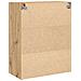 Mobile a muro con porte in vetro in rovere artigianale 69,5x34x90 cm - Foto miniatura 8