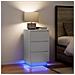 Comodini con Luci LED Bianco 38x34x65 cm - Foto miniatura 2