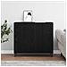 Credenza Nero 90 x 34 x 80 cm Legno multistrato - Foto miniatura 4