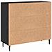 Credenza Nero 90 x 34 x 80 cm Legno multistrato - Foto miniatura 8