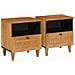 Comodino con cassetto 2 pcs Marrone chiaro 40 x 33 x 46 cm - Foto miniatura 1