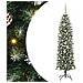 Albero di Natale Artificiale Sottile Verde e Bianco 150 cm - Foto miniatura 1