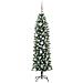 Albero di Natale Artificiale Sottile Verde e Bianco 150 cm - Foto miniatura 3