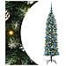 Albero di Natale Artificiale Sottile Verde e Bianco 150 cm - Foto miniatura 1