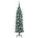 Albero di Natale Artificiale Sottile Verde e Bianco 150 cm - Foto miniatura 3