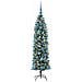 Albero di Natale Artificiale Sottile Verde e Bianco 150 cm - Foto miniatura 4