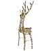 Renna 3D con 140 LED Bianco caldo 128 cm Rattan - Foto miniatura 4