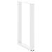 Gambe per tavolo da bar a forma di U 2 pz bianche 60x(90-91) cm in acciaio - Foto miniatura 4